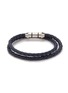 TATEOSSIAN - 'Montecarlo' double wrap silver leather bracelet