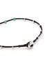 Detail View - Click To Enlarge - TATEOSSIAN - 'Lusso' emerald bead silver macramé bracelet