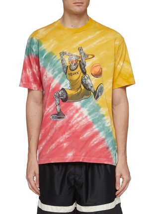 Main View - Click To Enlarge Main View - Click To Enlarge - Just Don - 'Dunking Robot' graphic print tie-dye effect T-shirt