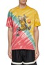 Main View - Click To Enlarge - JUST DON - 'Dunking Robot' graphic print tie-dye effect T-shirt