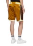Back View - Click To Enlarge - JUST DON - Leopard print outseam stripe border basketball shorts