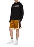 Figure View - Click To Enlarge - JUST DON - Leopard print outseam stripe border basketball shorts