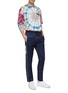 Figure View - Click To Enlarge - JUST DON - Logo leopard print outseam satin jogging pants