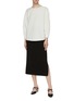 Figure View - Click To Enlarge - MIJEONG PARK - Puff sleeve poplin V-back top