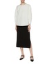 Figure View - Click To Enlarge - MIJEONG PARK - Split side rib knit midi skirt