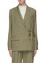 Main View - Click To Enlarge - MIJEONG PARK - Side tie wool blazer