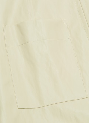 Detail View - Click To Enlarge - MIJEONG PARK - Patch pocket split front faux leather skirt