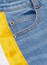  - HELLESSY - 'Carlton' stripe drape silk panel outseam jeans