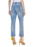 Back View - Click To Enlarge - HELLESSY - 'Carlton' stripe drape silk panel outseam jeans