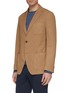 Front View - Click To Enlarge - ALTEA - Cotton seersucker soft blazer