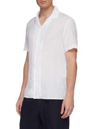 Front View - Click To Enlarge - ALTEA - Linen short sleeve shirt
