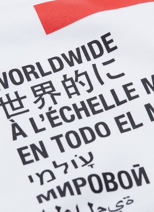  - HELMUT LANG - 'Worldwide' logo slogan print back hoodie