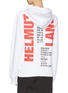 Back View - Click To Enlarge - HELMUT LANG - 'Worldwide' logo slogan print back hoodie