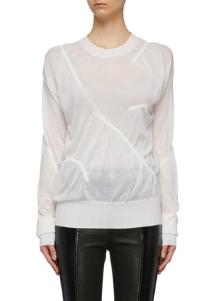 Main View - Click To Enlarge - HELMUT LANG - Gathered panelled cashmere sweater