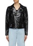 Main View - Click To Enlarge - HELMUT LANG - Patent leather biker jacket