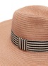 Detail View - Click To Enlarge - EUGENIA KIM - 'Emmanuelle' stripe ribbon straw hat