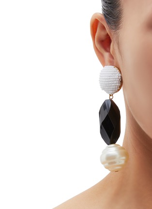 Figure View - Click To Enlarge - SHOUROUK - 'Medee' seed bead stud drop earrings