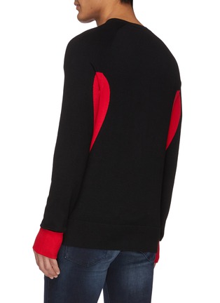 Back View - Click To Enlarge - NEIL BARRETT - Colourblock panel sweater