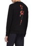 Back View - Click To Enlarge - NEIL BARRETT - Photographic floral thunderbolt print sweatshirt