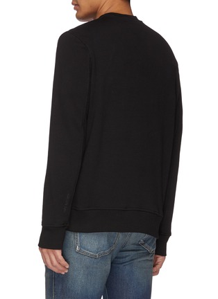 Back View - Click To Enlarge - NEIL BARRETT - Spliced photographic floral print sweatshirt