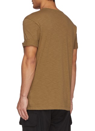 Back View - Click To Enlarge - NEIL BARRETT - Patch pocket roll cuff T-shirt