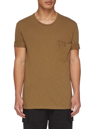 Main View - Click To Enlarge - NEIL BARRETT - Patch pocket roll cuff T-shirt