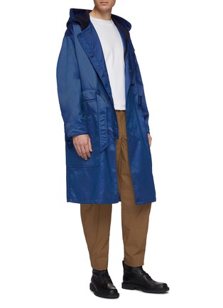Figure View - Click To Enlarge - NEIL BARRETT - Belted hooded coat