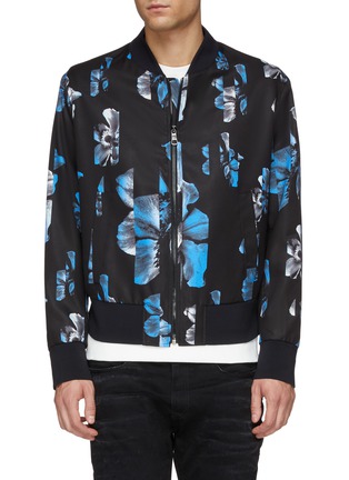 Main View - Click To Enlarge - NEIL BARRETT - Floral print bomber jacket