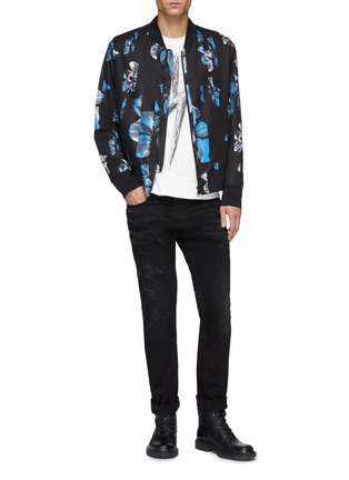 Figure View - Click To Enlarge - NEIL BARRETT - Floral print bomber jacket