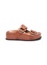 Main View - Click To Enlarge - 3.1 PHILLIP LIM - 'Freida' buckled leather platform slide sandals