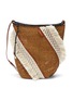 Main View - Click To Enlarge - 3.1 PHILLIP LIM - 'Marlee' colourblock crochet knit panel woven bag
