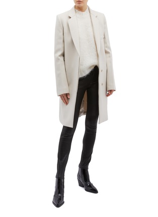 Figure View - Click To Enlarge - HELMUT LANG - Notched lapel Crombie coat