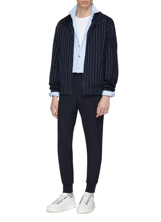 Figure View - Click To Enlarge - WOOYOUNGMI - Tapered leg wool blend jogging pants