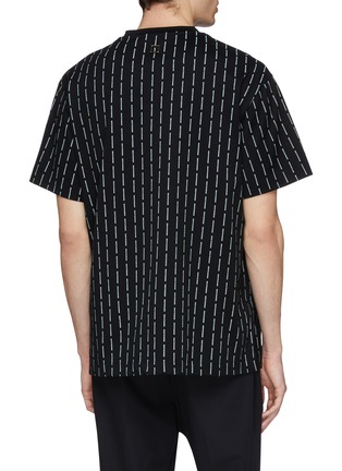 Back View - Click To Enlarge - WOOYOUNGMI - Logo stripe print T-shirt
