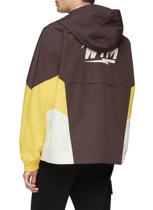 Back View - Click To Enlarge - WOOYOUNGMI - Logo print colourblock hooded track jacket