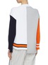 Back View - Click To Enlarge - MRZ - Convertible colourblock asymmetric off-shoulder sweater