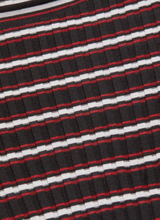  - MRZ - Stripe cotton-silk-cashmere rib knit sweater