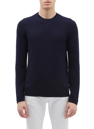 Main View - Click To Enlarge - THEORY - 'Milos' Merino wool ottoman knit sweater