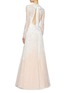 Back View - Click To Enlarge - NEEDLE & THREAD - 'Pearl Rose' embellished bow cutout back tulle gown