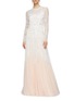 Figure View - Click To Enlarge - NEEDLE & THREAD - 'Pearl Rose' embellished bow cutout back tulle gown