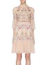 Main View - Click To Enlarge - NEEDLE & THREAD - 'Dreamers Lace' floral embellished tiered tulle dress
