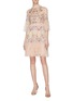 Figure View - Click To Enlarge - NEEDLE & THREAD - 'Dreamers Lace' floral embellished tiered tulle dress