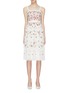Main View - Click To Enlarge - NEEDLE & THREAD - 'Midsummer Ditsy' ruffle trim floral embellished tulle dress