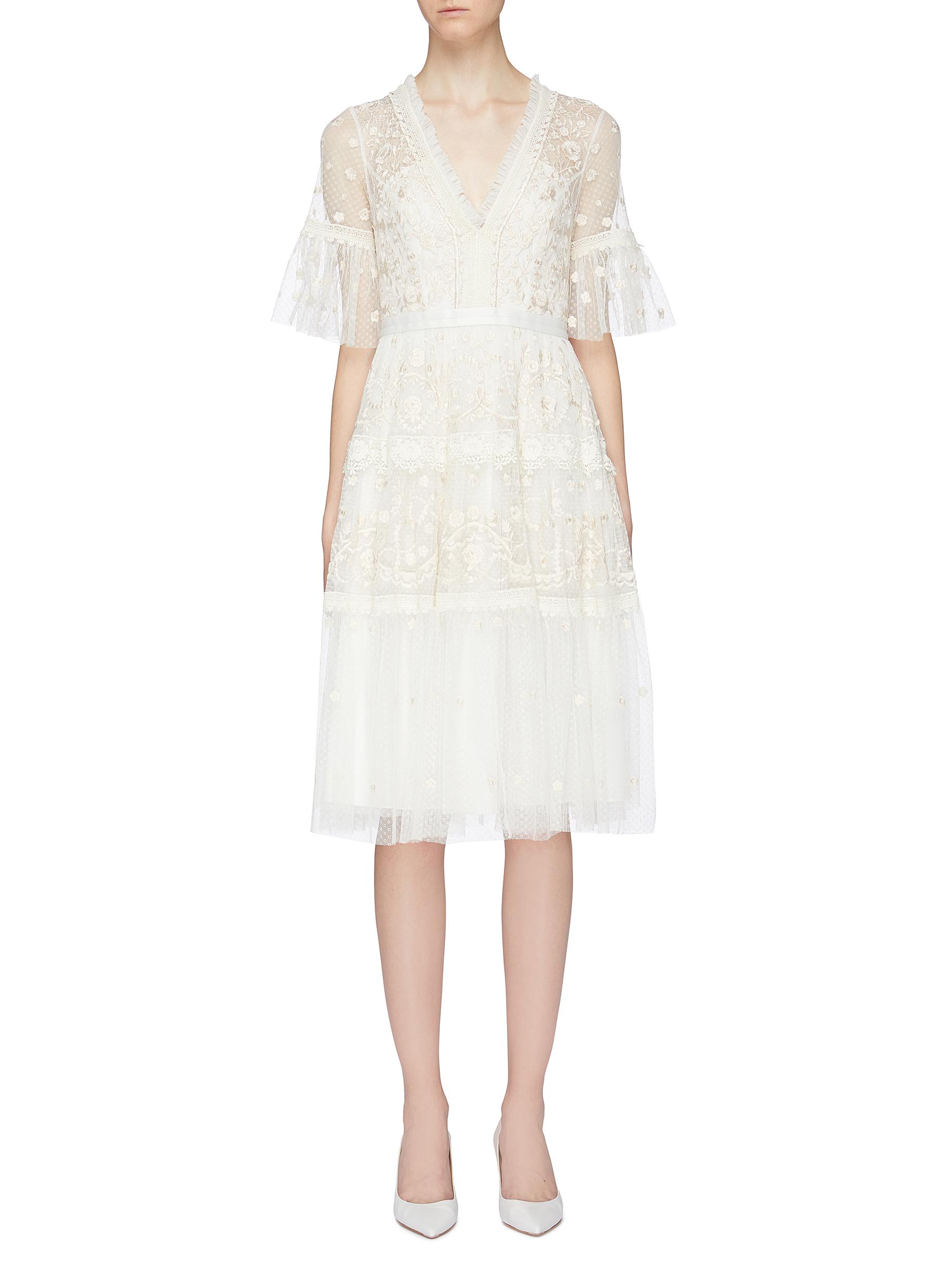 One Strap Tiered Tulle Dress