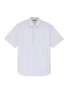 Main View - Click To Enlarge - BARENA - 'Pioppa Stecca' stripe half button placket short sleeve shirt