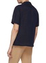 Back View - Click To Enlarge - BARENA - Patch pocket linen-cotton short sleeve shirt