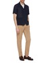 Figure View - Click To Enlarge - BARENA - Patch pocket linen-cotton short sleeve shirt