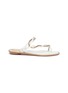 Main View - Click To Enlarge - RENÉ CAOVILLA - Strass pavé strappy satin thong sandals