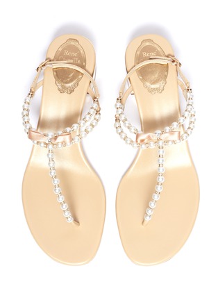 Detail View - Click To Enlarge - RENÉ CAOVILLA - 'Eliza' embellished leather thong sandals