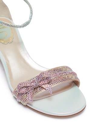Detail View - Click To Enlarge - RENÉ CAOVILLA - Ankle strap bow strass sandals